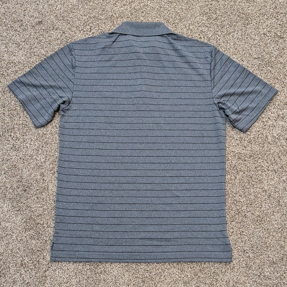 NWT Greg Norman Attack Life Size Small 5 Iron Gray Striped Polo Shirt - Picture 2 of 5